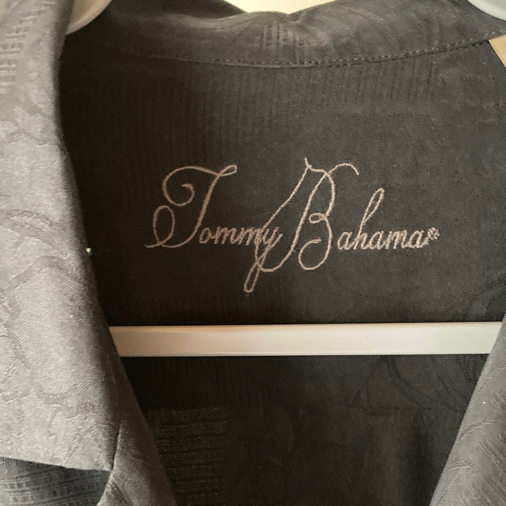 Tommy Bahama Silk Camp Shirt in Black - Picture 7 of 13